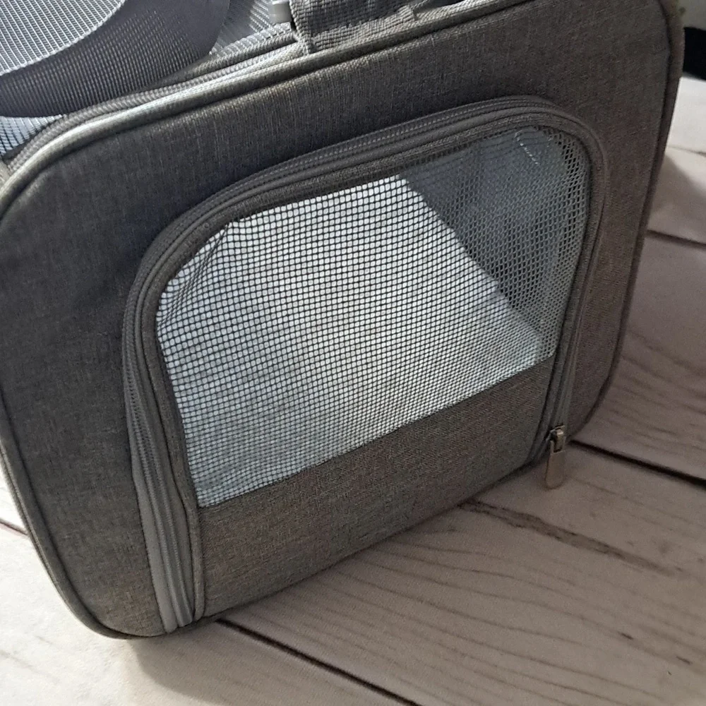 Gray Pet Carrier Travel Bag